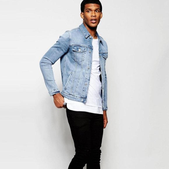 Guess Other - New GUESS Men's Light Blue Denim Jacket sz S